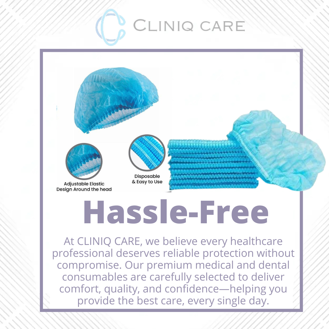 Disposable Bouffant Surgical Cap – Non-Woven Hair Cover | CLINIQ CARE