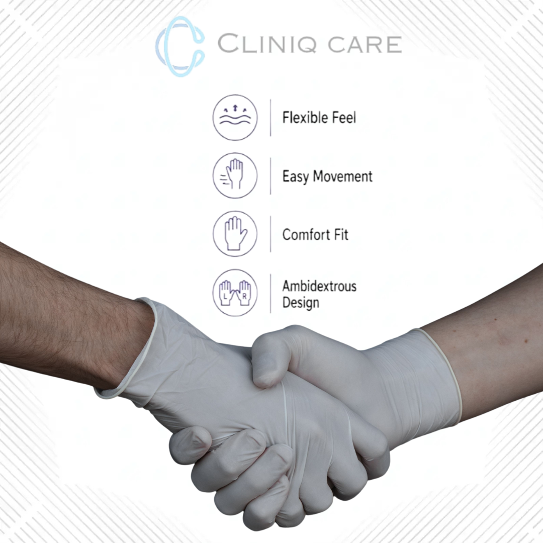 Disposable Latex Examination Gloves - Powdered - Non Sterile  | Medical Grade