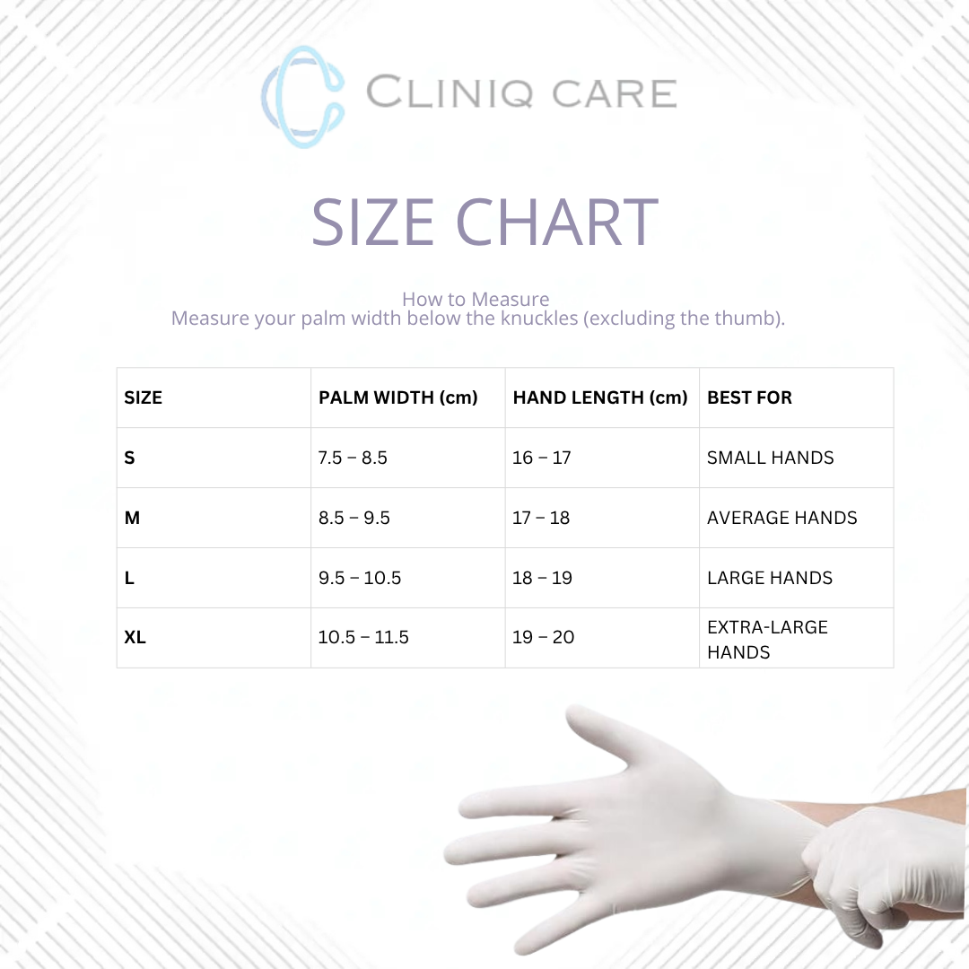 Disposable Latex Examination Gloves - Powdered - Non Sterile  | Medical Grade